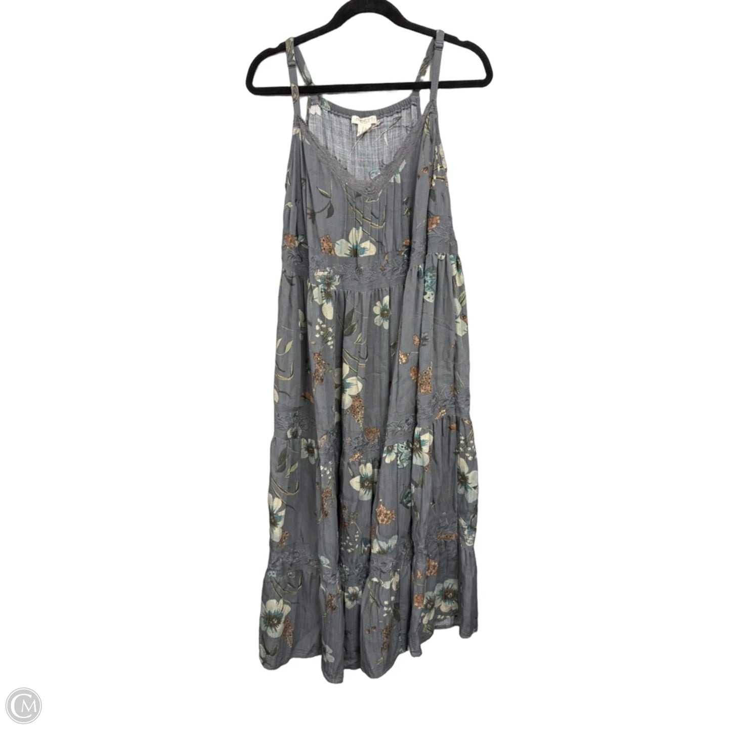 Dress Casual Maxi By Clothes Mentor In Grey, Size: L