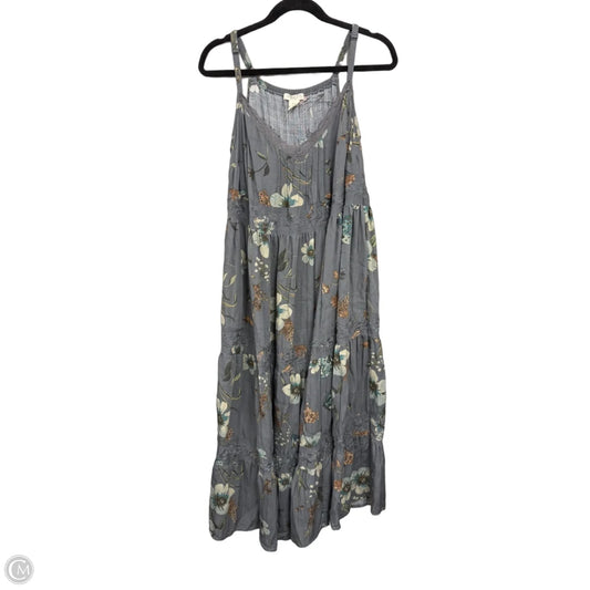 Dress Casual Maxi By Clothes Mentor In Grey, Size: L