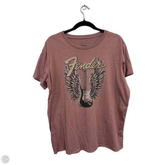 Top Short Sleeve Basic By Clothes Mentor In Maroon, Size: M