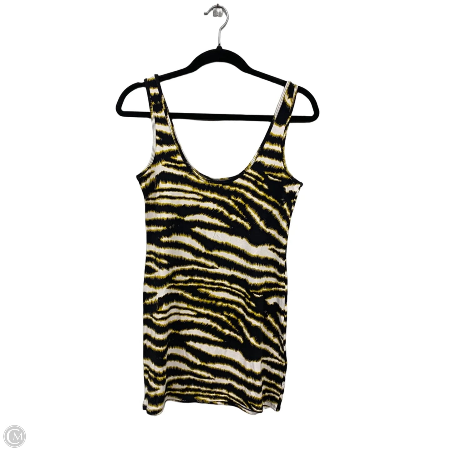 Top Sleeveless Basic By Moda Intl In Black & Yellow, Size: S