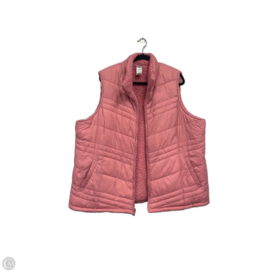 Vest Puffer & Quilted By Time And Tru In Pink, Size: 2x