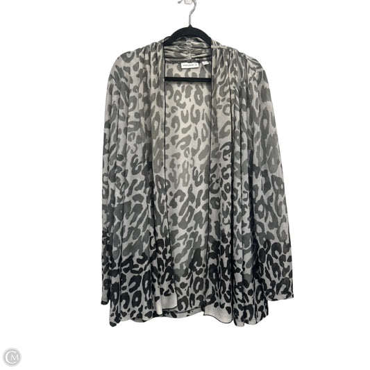 Cardigan By Susan Graver In Grey, Size: Xl