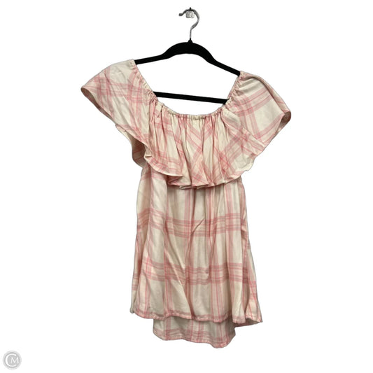 Top Short Sleeve By Sanctuary In Pink & White, Size: M