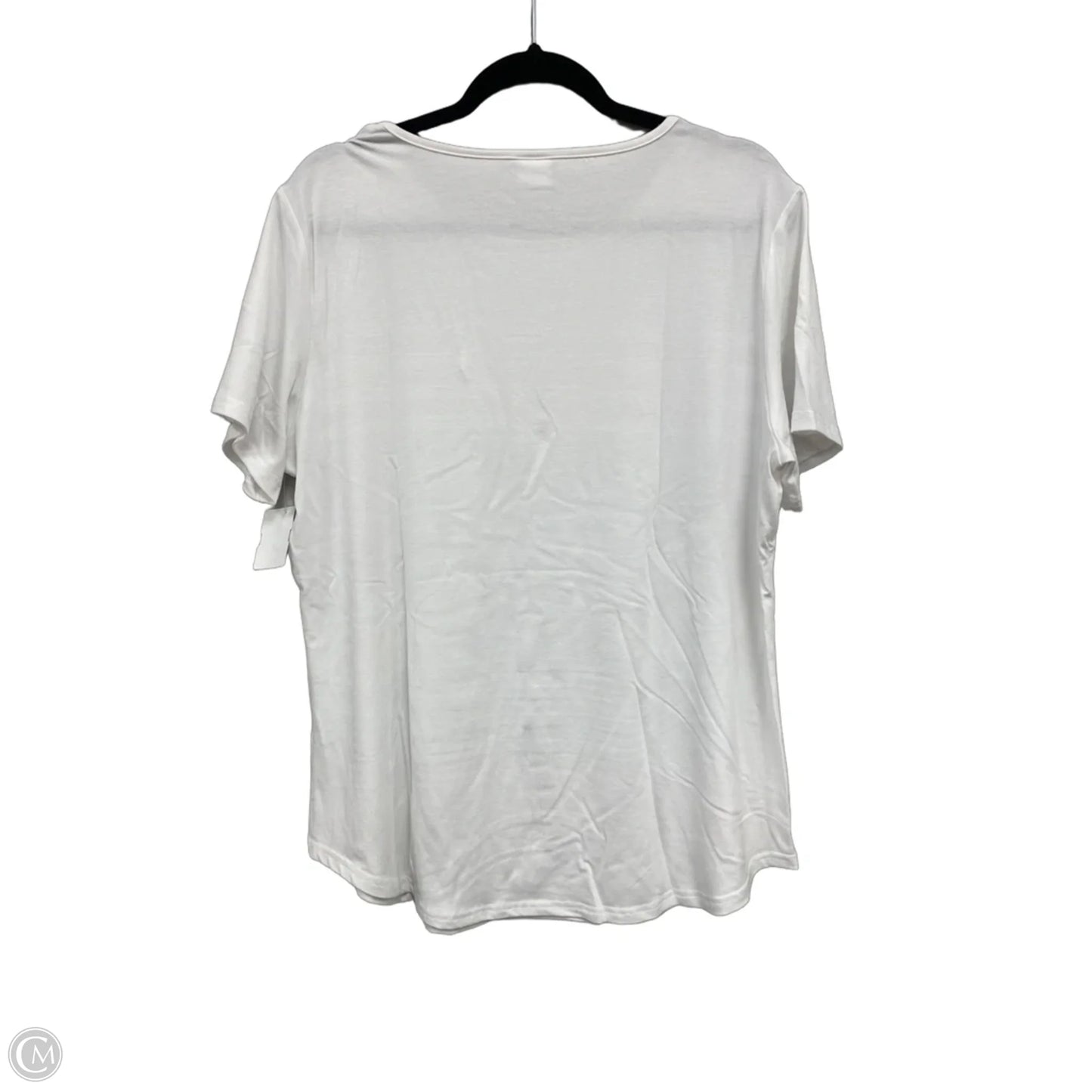 Top Short Sleeve Basic By Clothes Mentor In White, Size: Xl