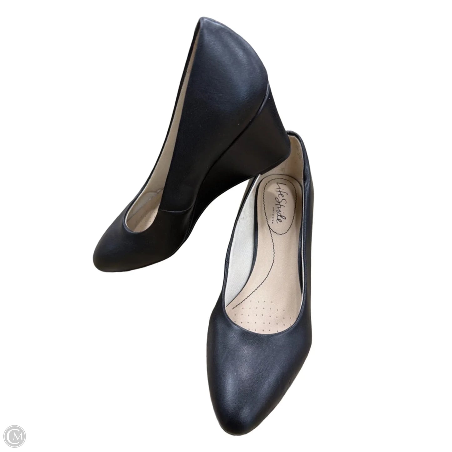 Shoes Heels Wedge By Life Stride In Black, Size: 7.5