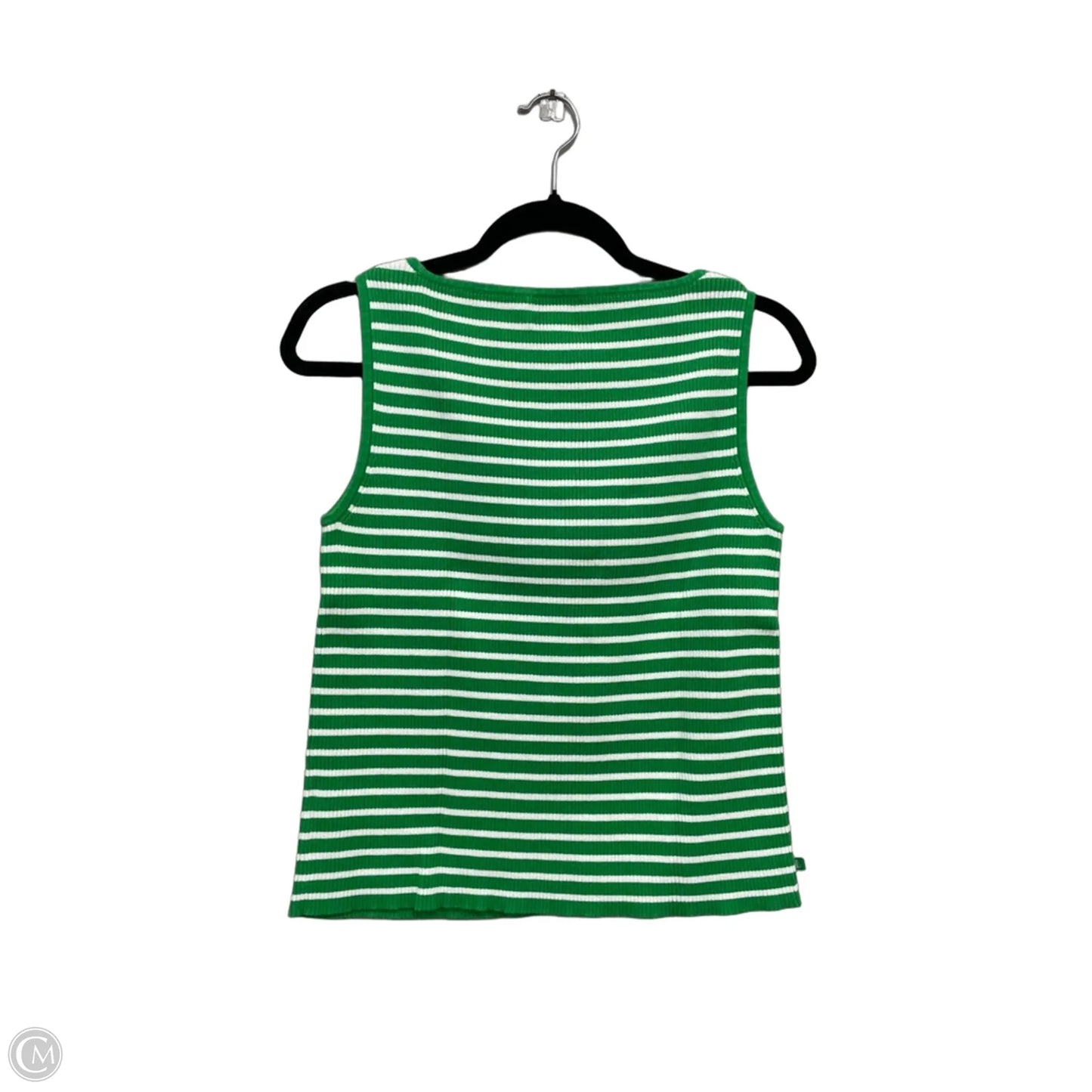 Top Sleeveless By Ralph Lauren In Green & White, Size: Lp