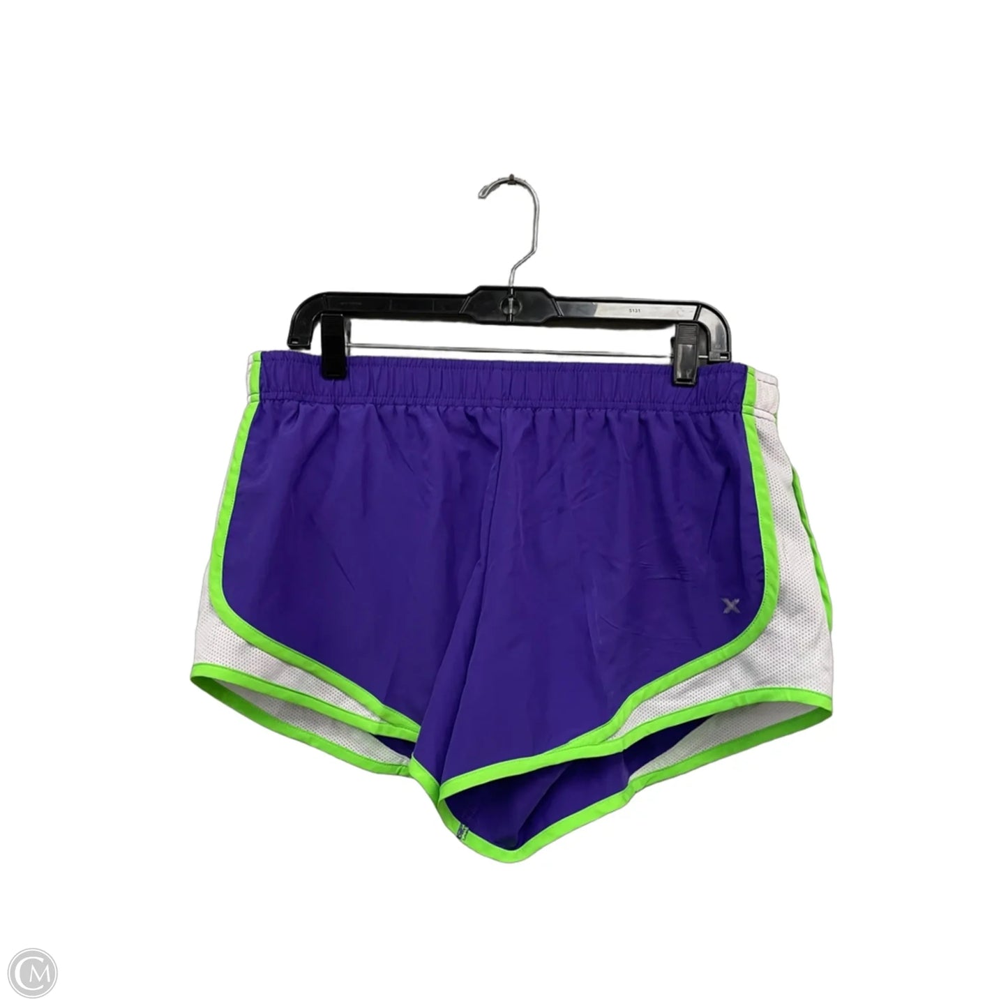 Athletic Shorts By Xersion In Green & Purple, Size: L