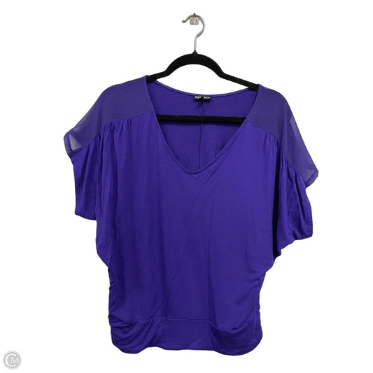 Top Short Sleeve By Express In Purple, Size: S