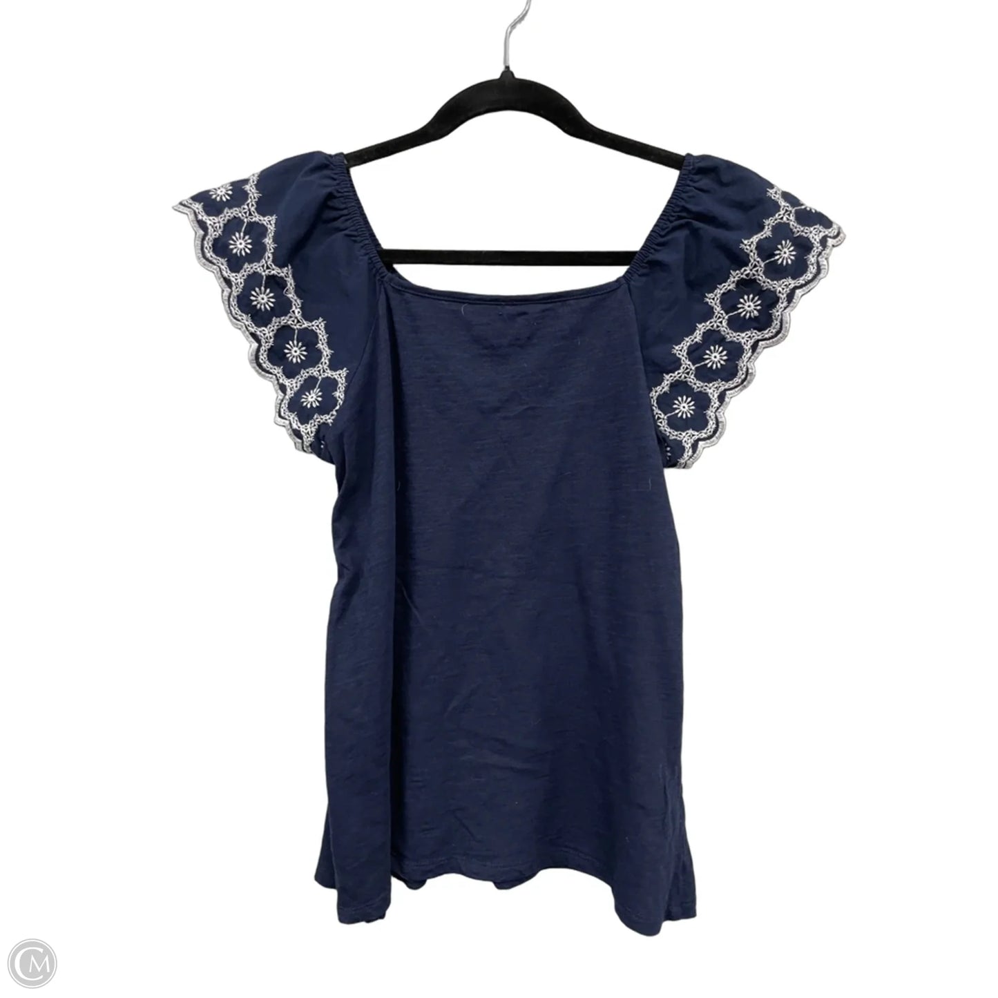 Top Short Sleeve By Time And Tru In Blue & White, Size: S