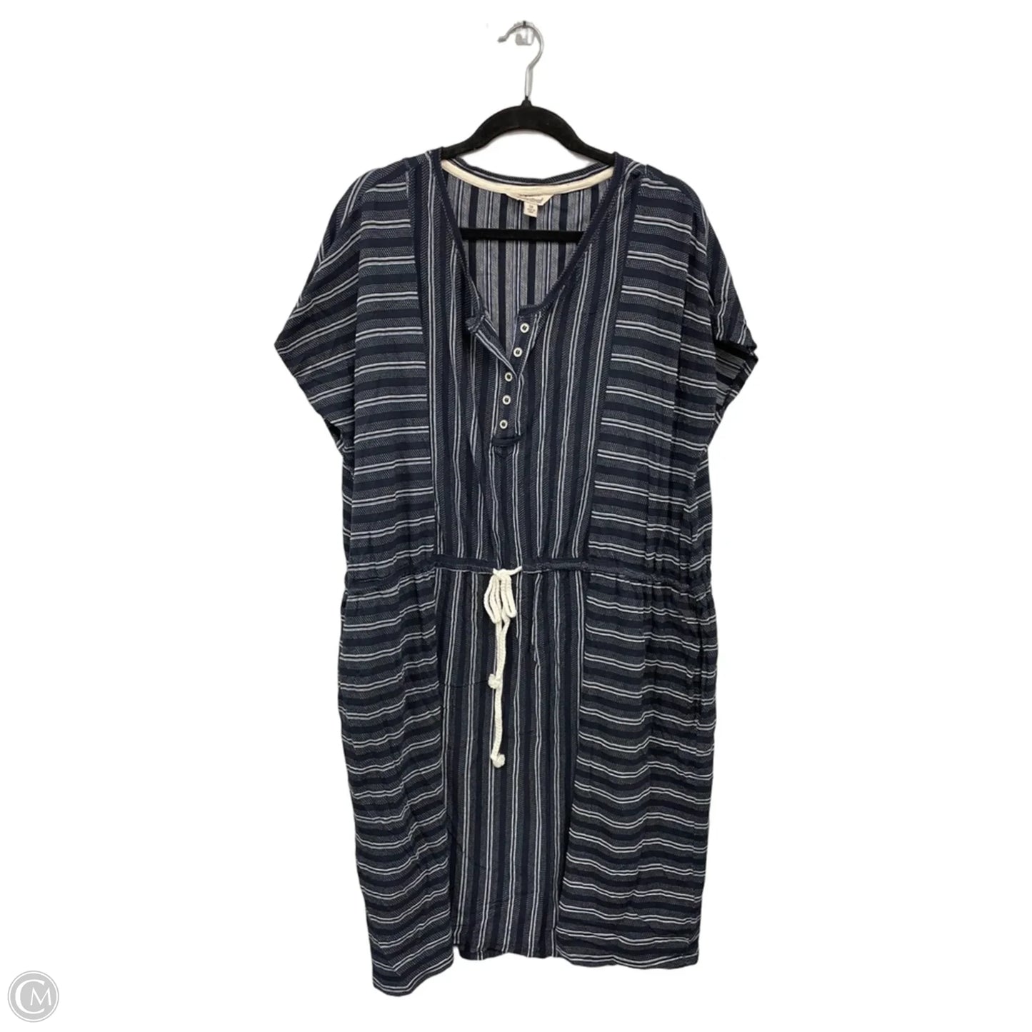 Dress Casual Midi By Lucky Brand In Blue & White, Size: 3
