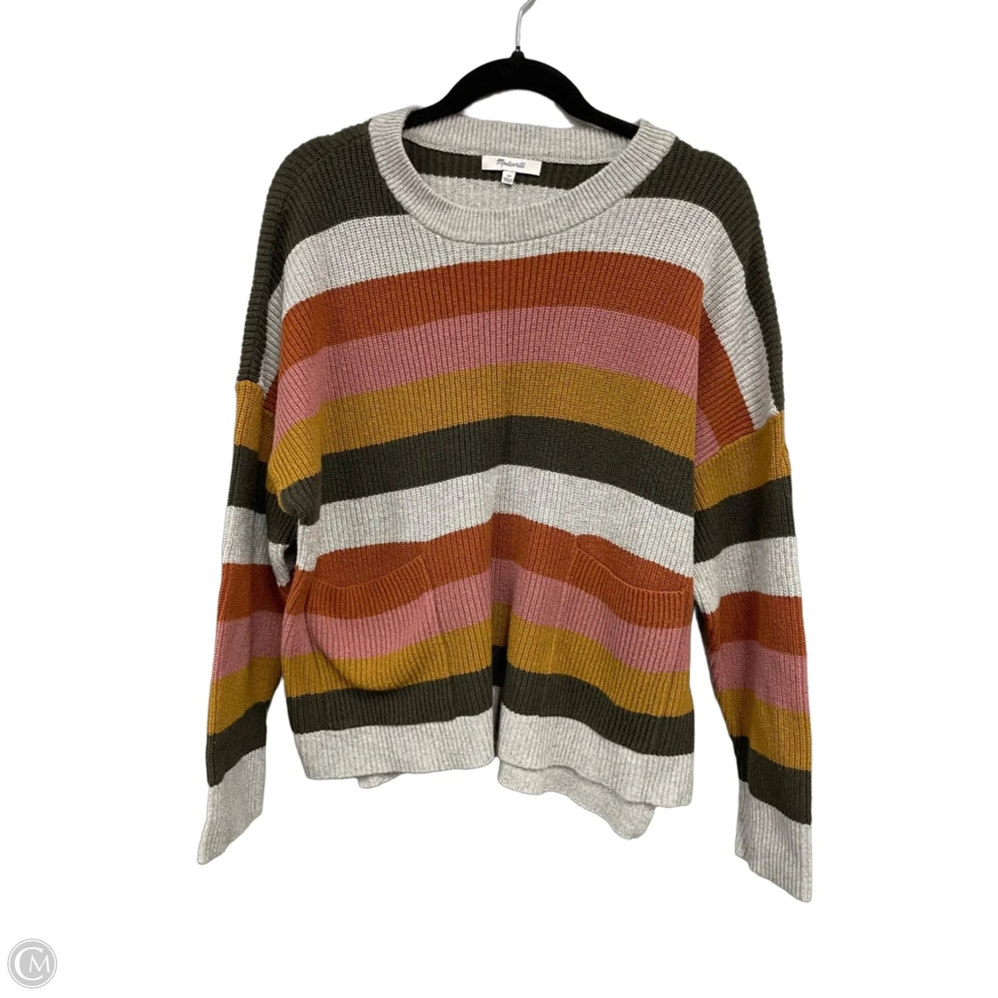 Sweater By Madewell In Green & Orange, Size: 2x