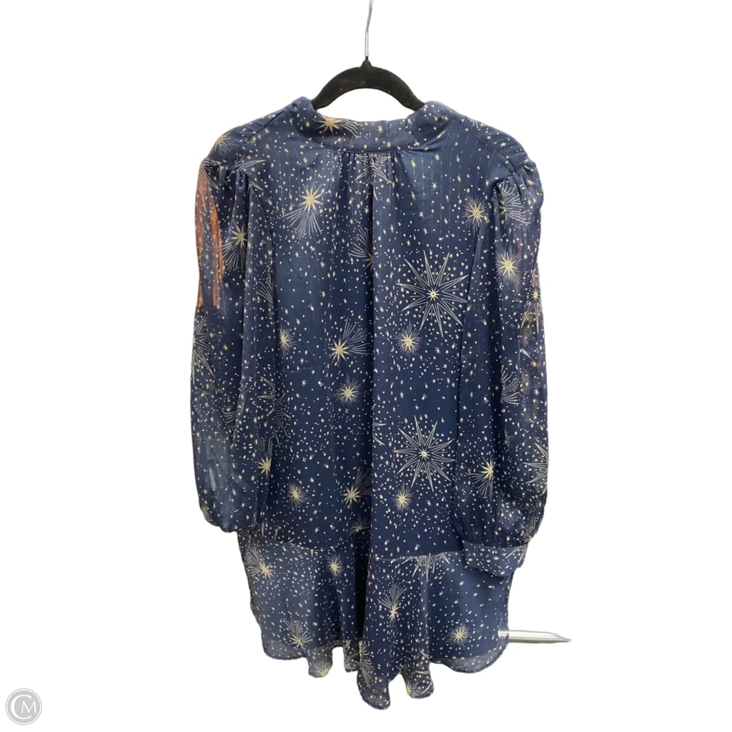 Dress Casual Short By Loft In Blue & Cream, Size: L