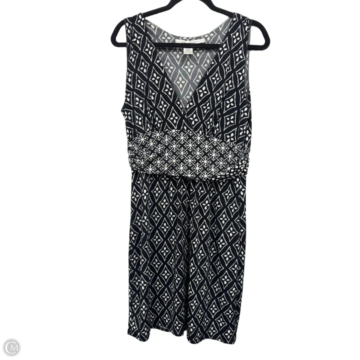 Dress Casual Midi By Max Studio In Black & White, Size: L