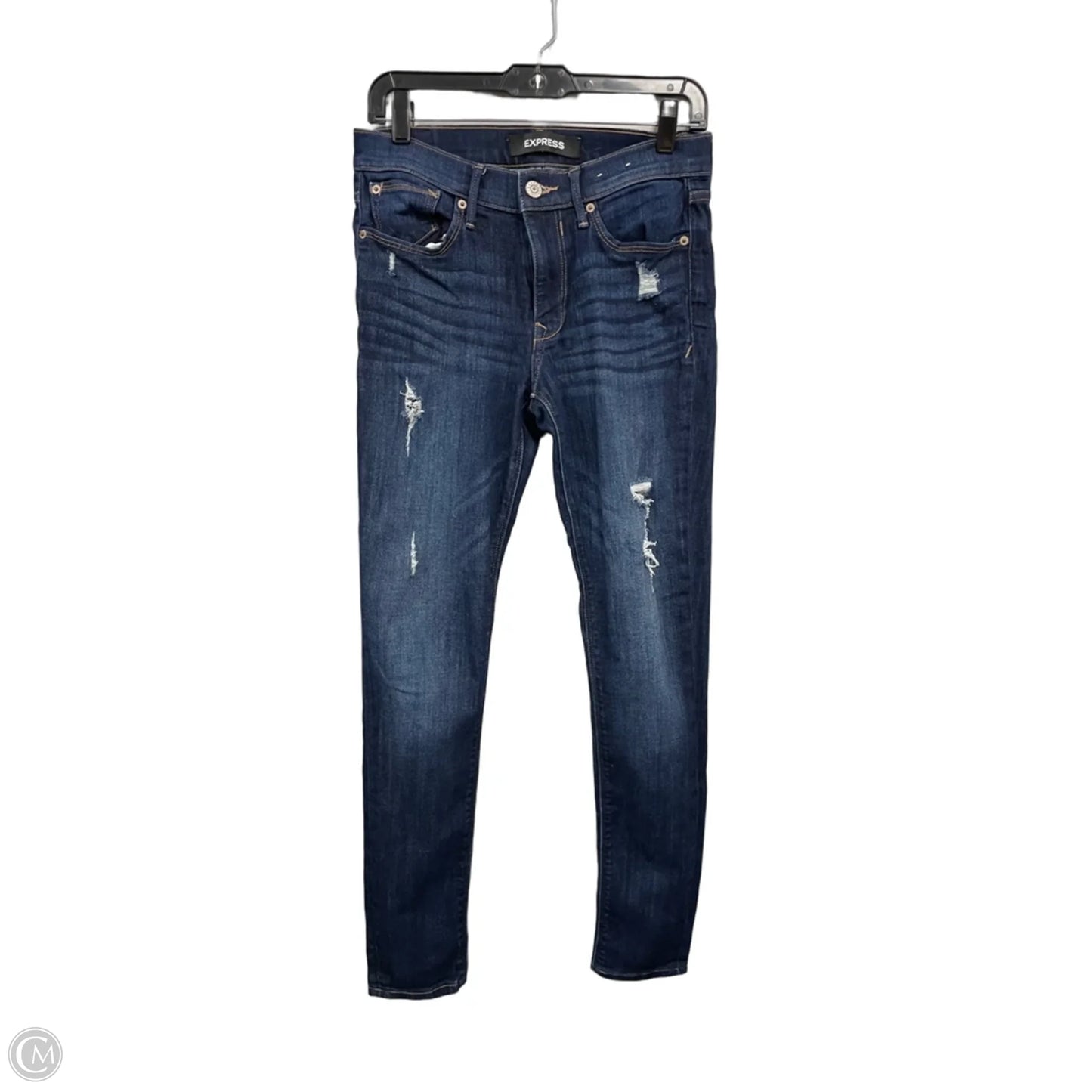 Jeans Skinny By Express In Blue, Size: 4
