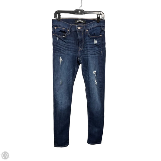 Jeans Skinny By Express In Blue, Size: 4