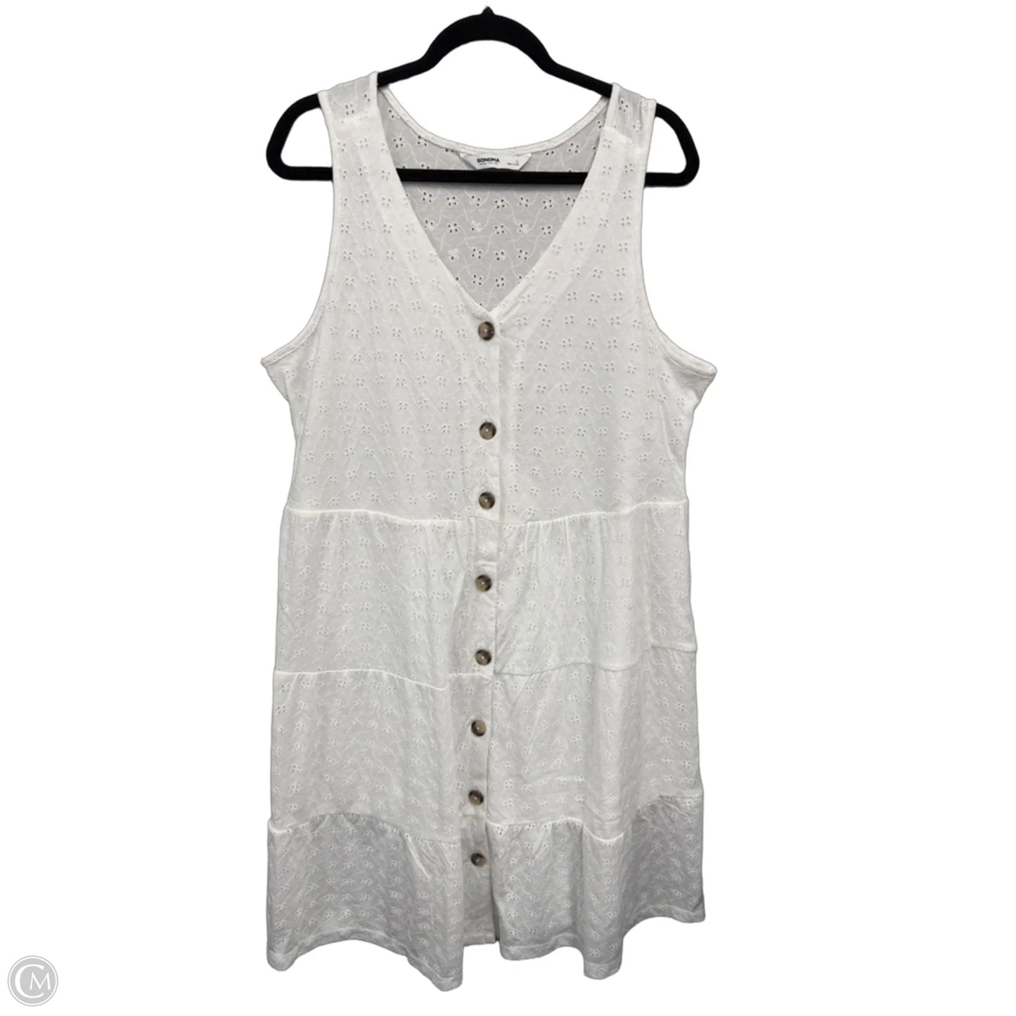 Dress Casual Midi By Sonoma In White, Size: L
