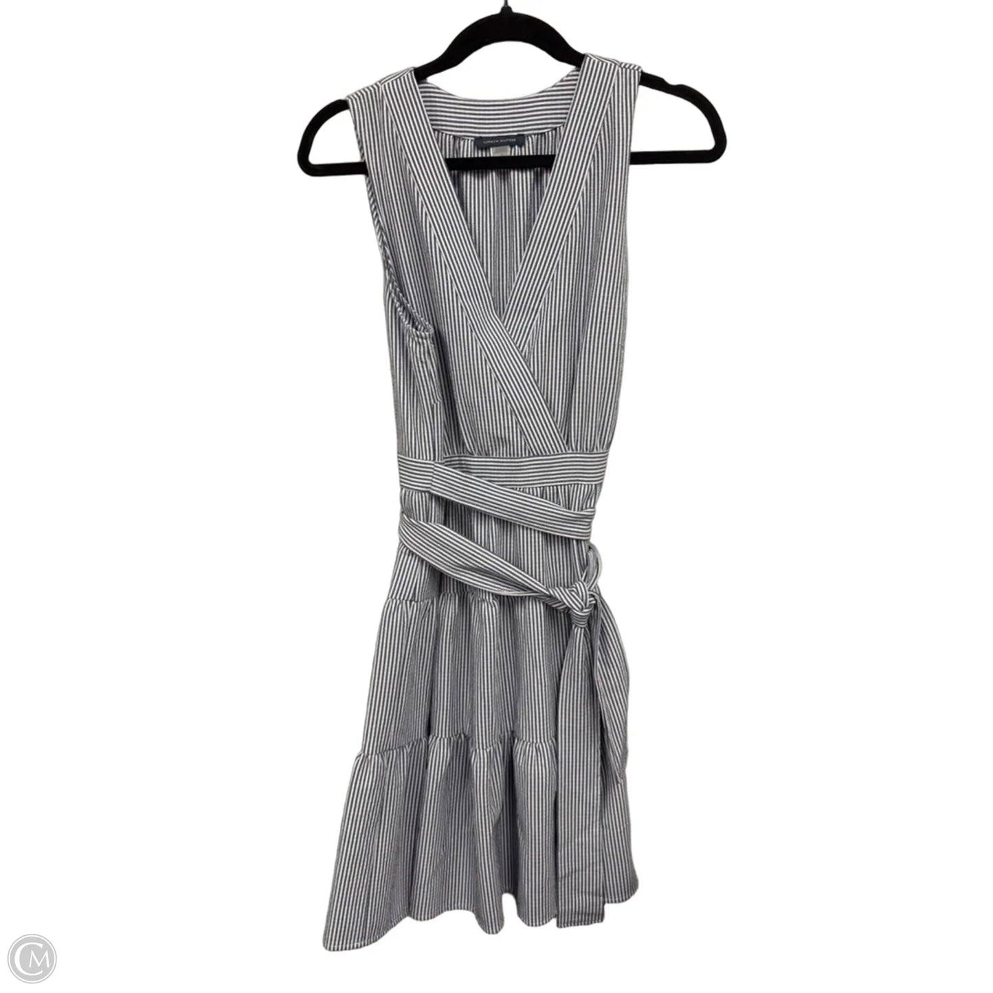 Dress Casual Midi By Tommy Hilfiger In Blue & White, Size: 10