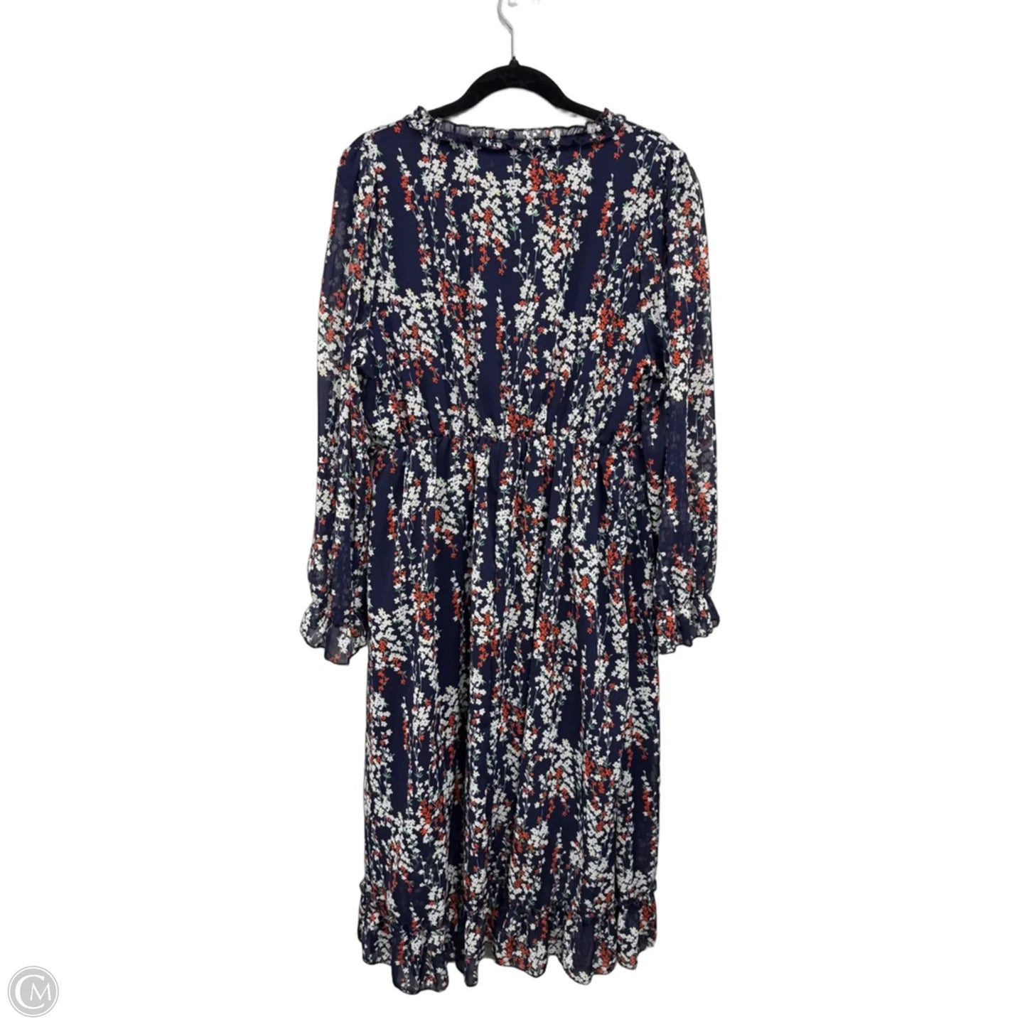 Dress Casual Maxi By Clothes Mentor In Blue & Orange, Size: Xxl