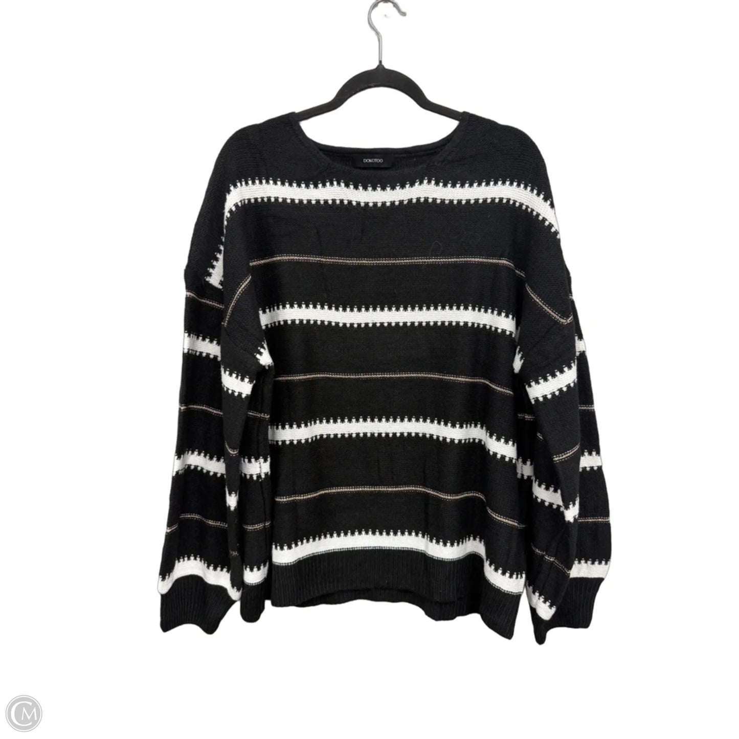 Sweater By Dokotoo In Black & White, Size: 2x