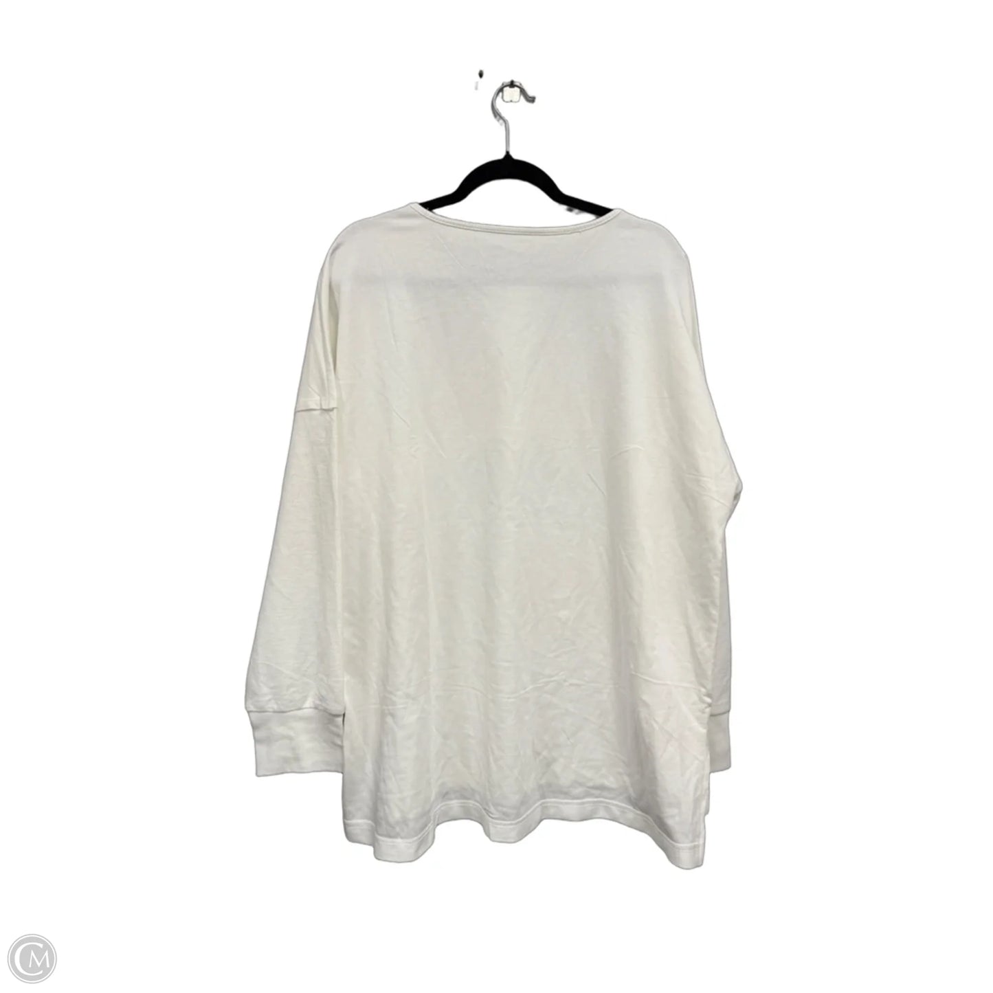 Top Long Sleeve Basic By Clothes Mentor In White, Size: 2x