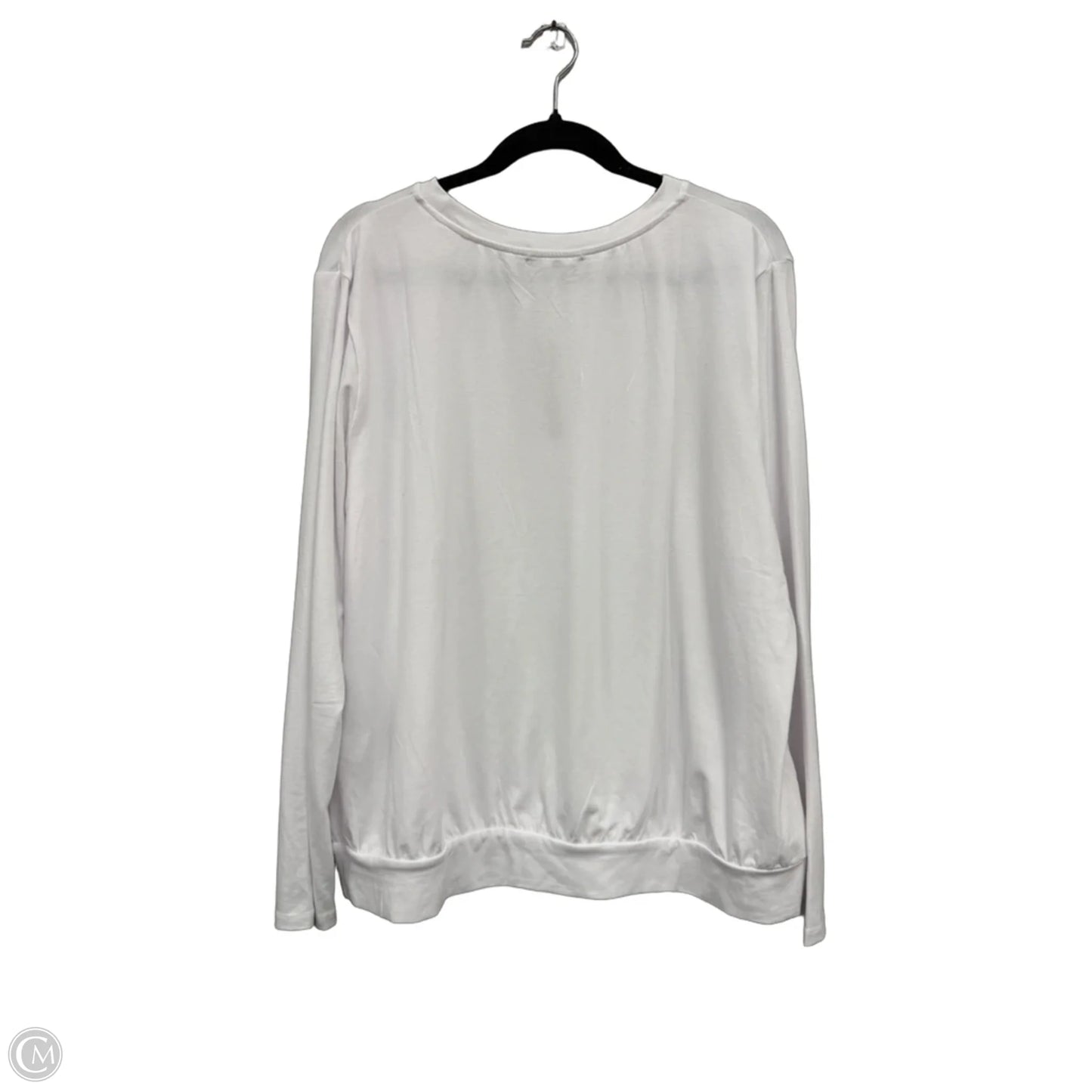 Top Long Sleeve Basic By Clothes Mentor In White, Size: 2x