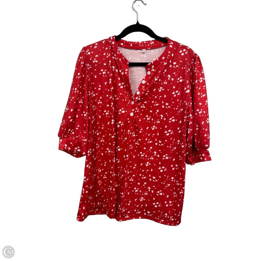 Top Short Sleeve By Clothes Mentor In Red & White, Size: Xxl