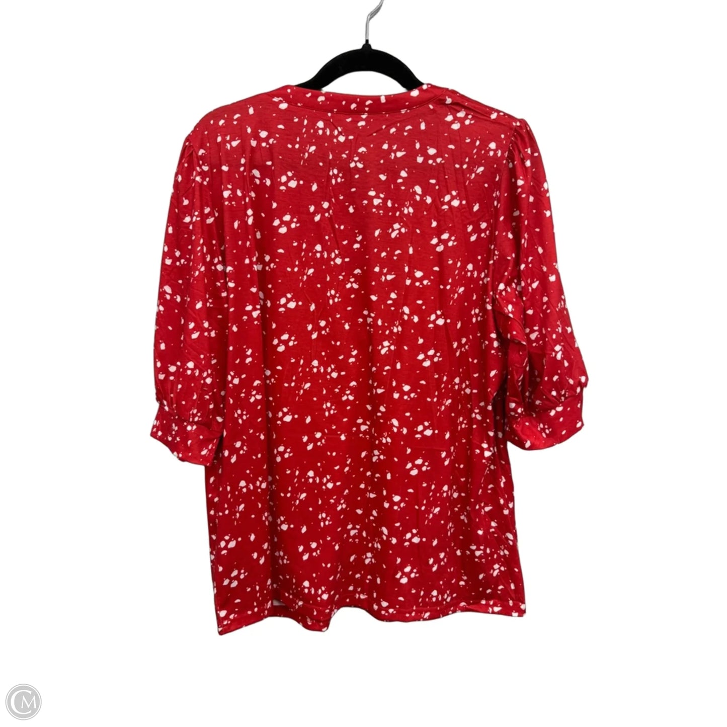 Top Short Sleeve By Clothes Mentor In Red & White, Size: Xxl