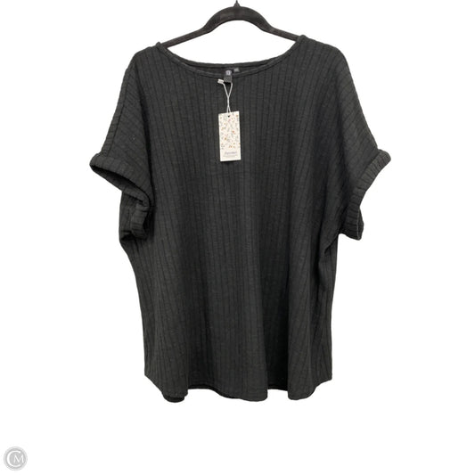Top Short Sleeve By Automet In Black, Size: 3x