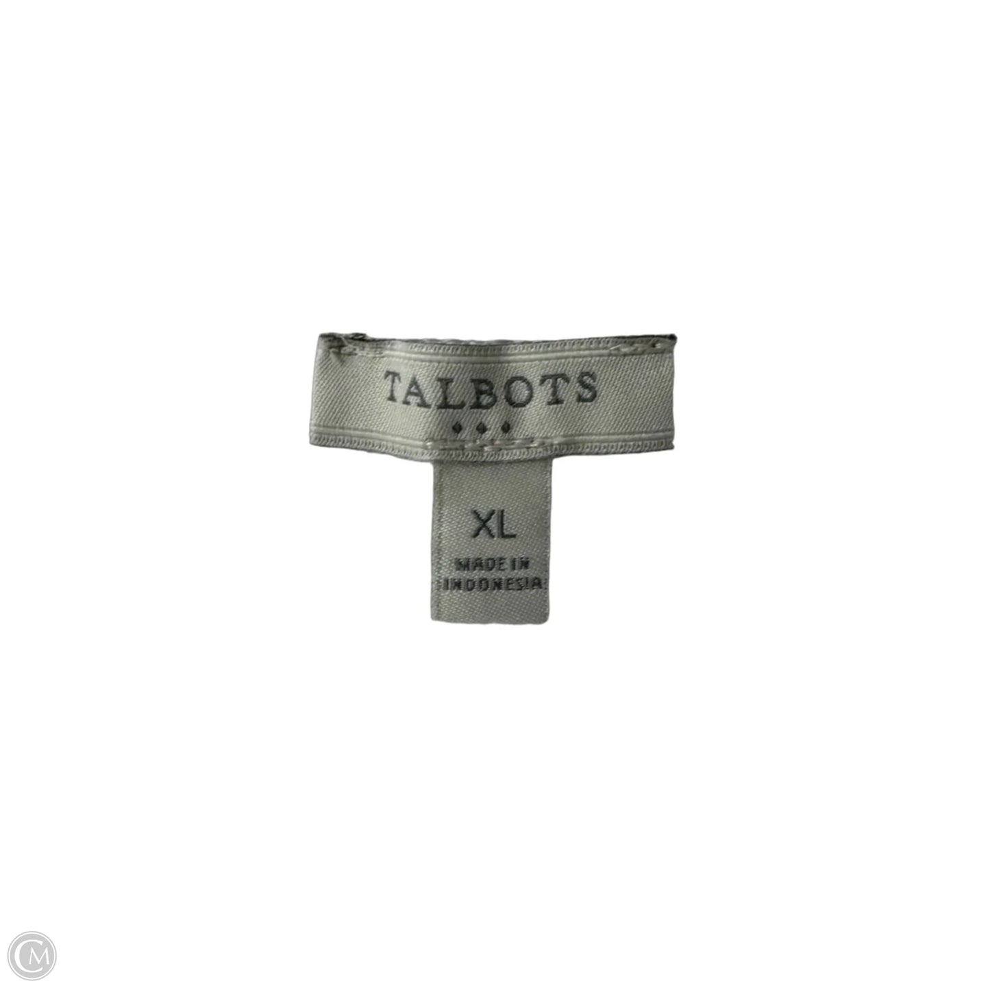 Top Short Sleeve By Talbots In White, Size: Xl