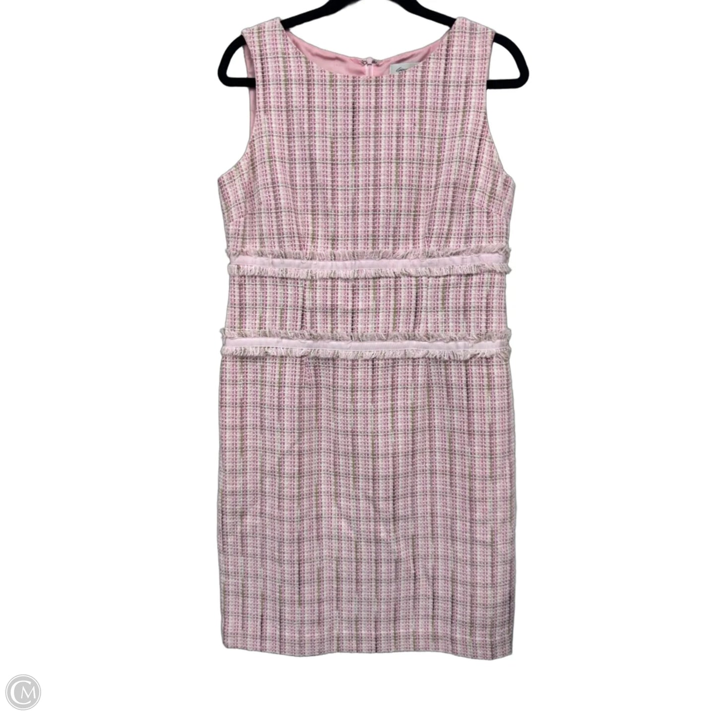 Dress Casual Midi By Clothes Mentor In Green & Pink, Size: 10