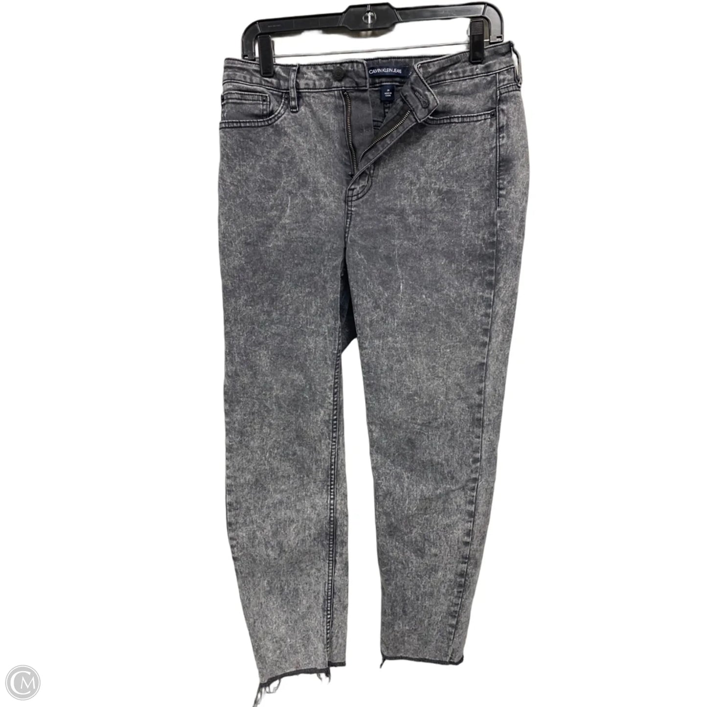 Jeans Skinny By Calvin Klein In Grey, Size: 8