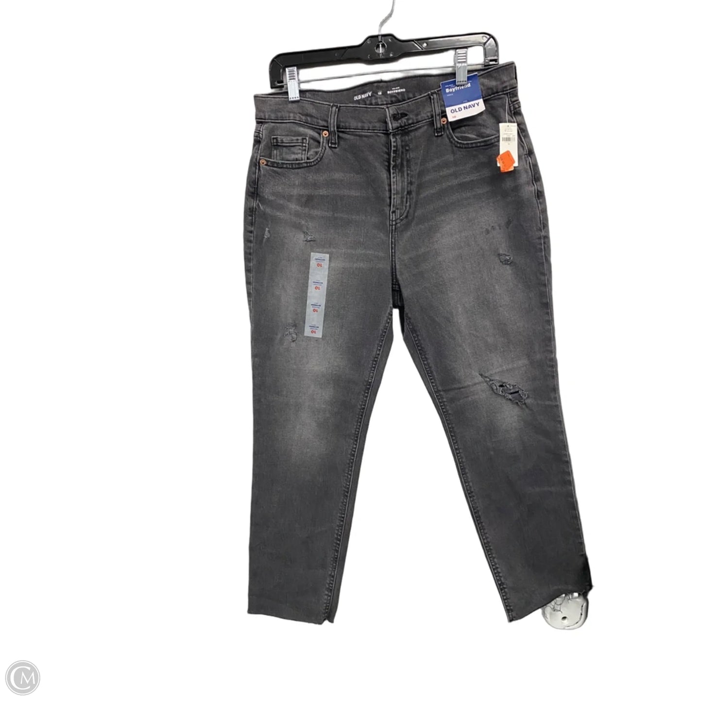 Jeans Boyfriend By Old Navy In Grey, Size: 10