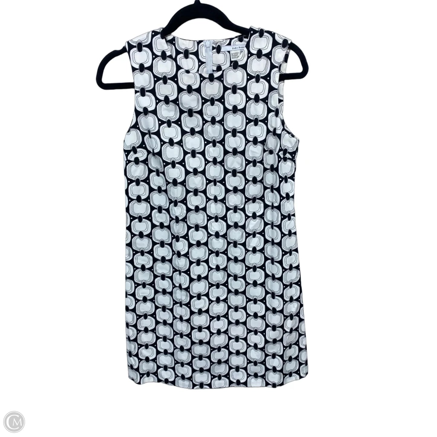 Dress Casual Short By Zara Basic In Black & White, Size: M