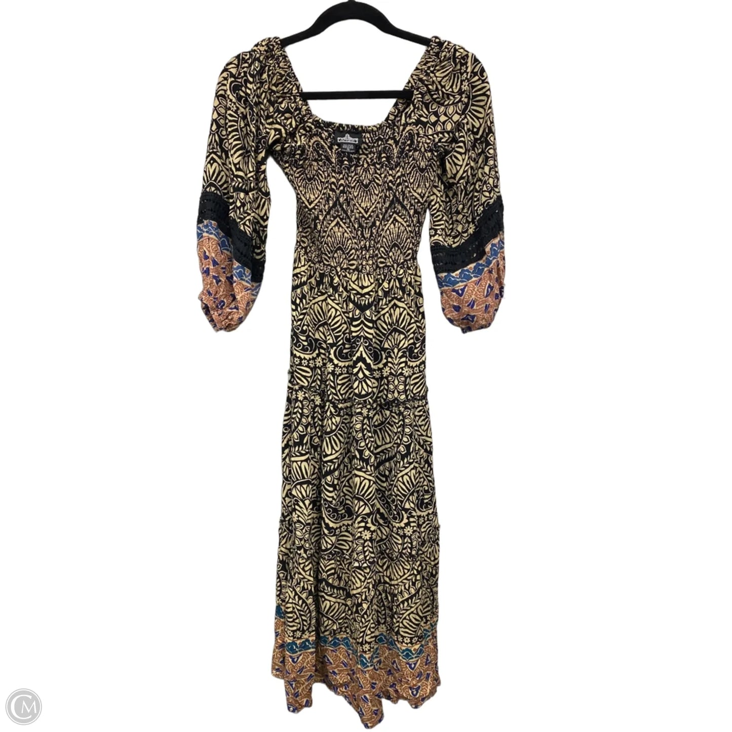 Dress Casual Midi By Angie In Black & Cream, Size: S