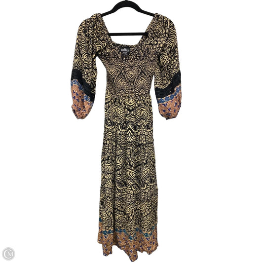 Dress Casual Midi By Angie In Black & Cream, Size: S
