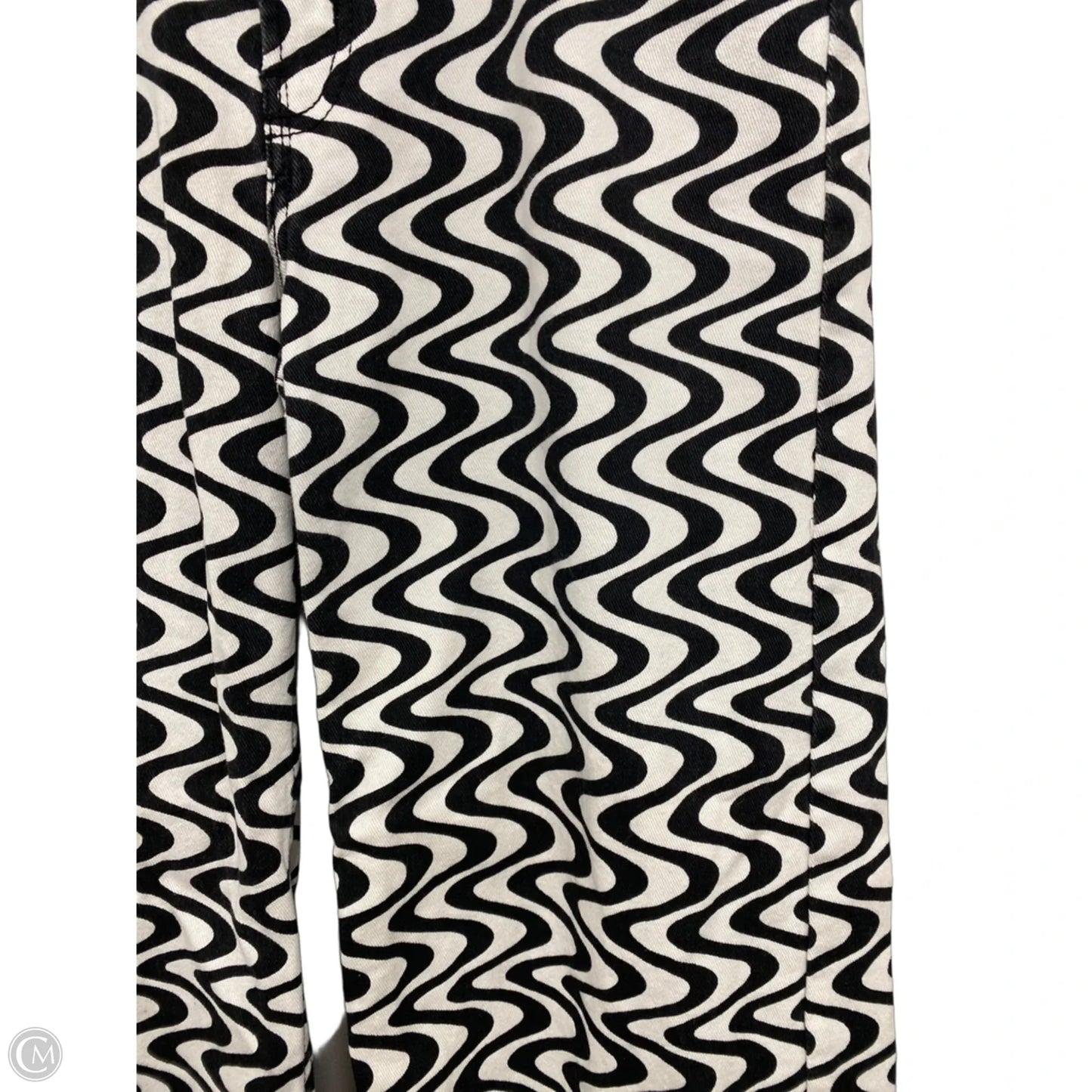 Jeans Wide Leg By Divided In Black & White, Size: M