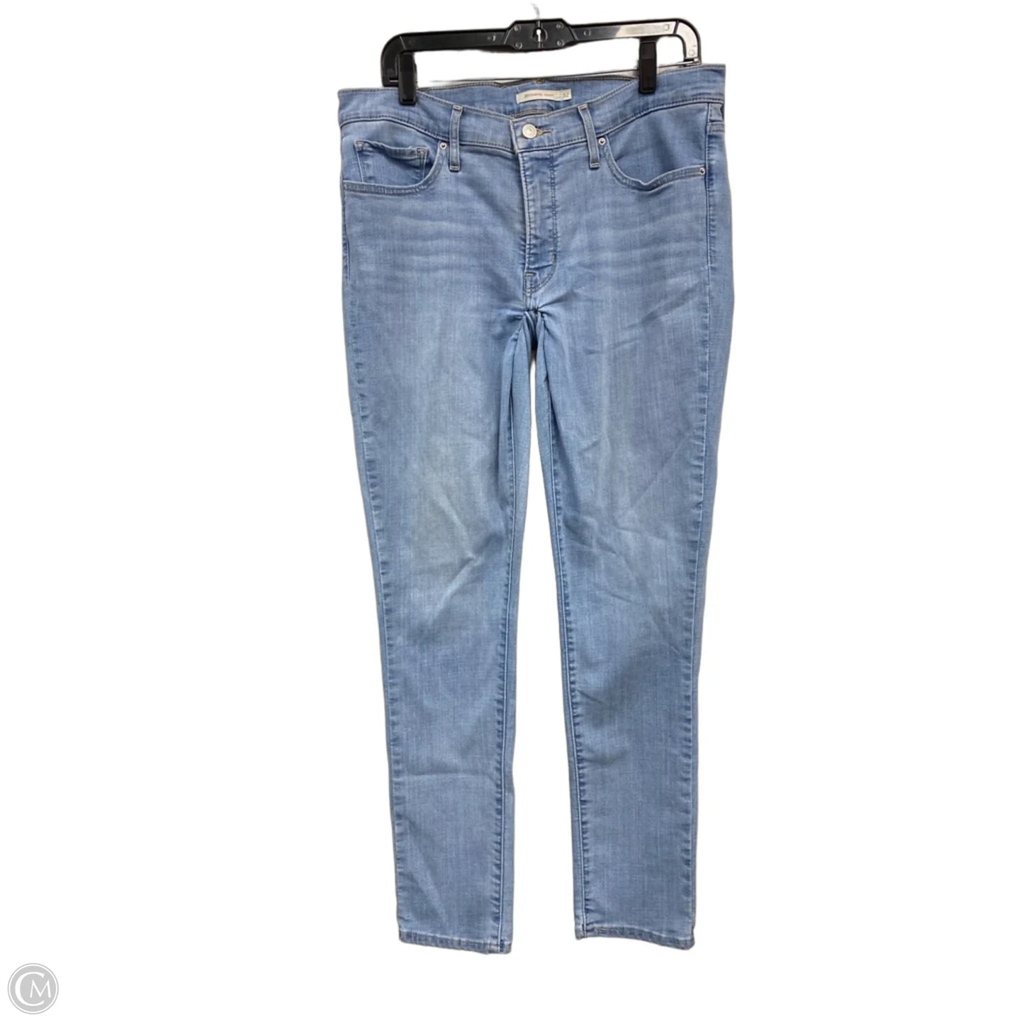 Jeans Skinny By Levis In Blue Denim, Size: 14