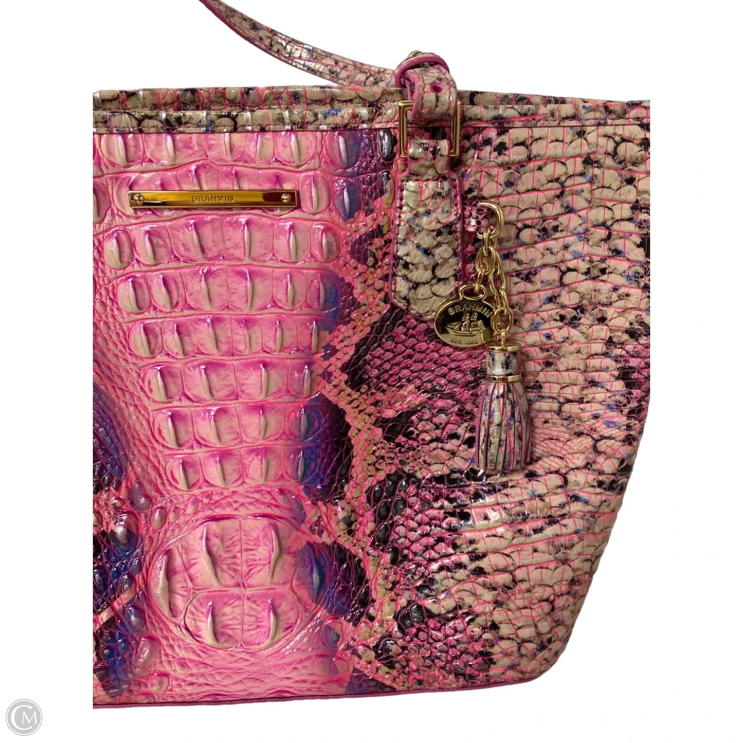 Handbag Designer By Brahmin, Size: Large