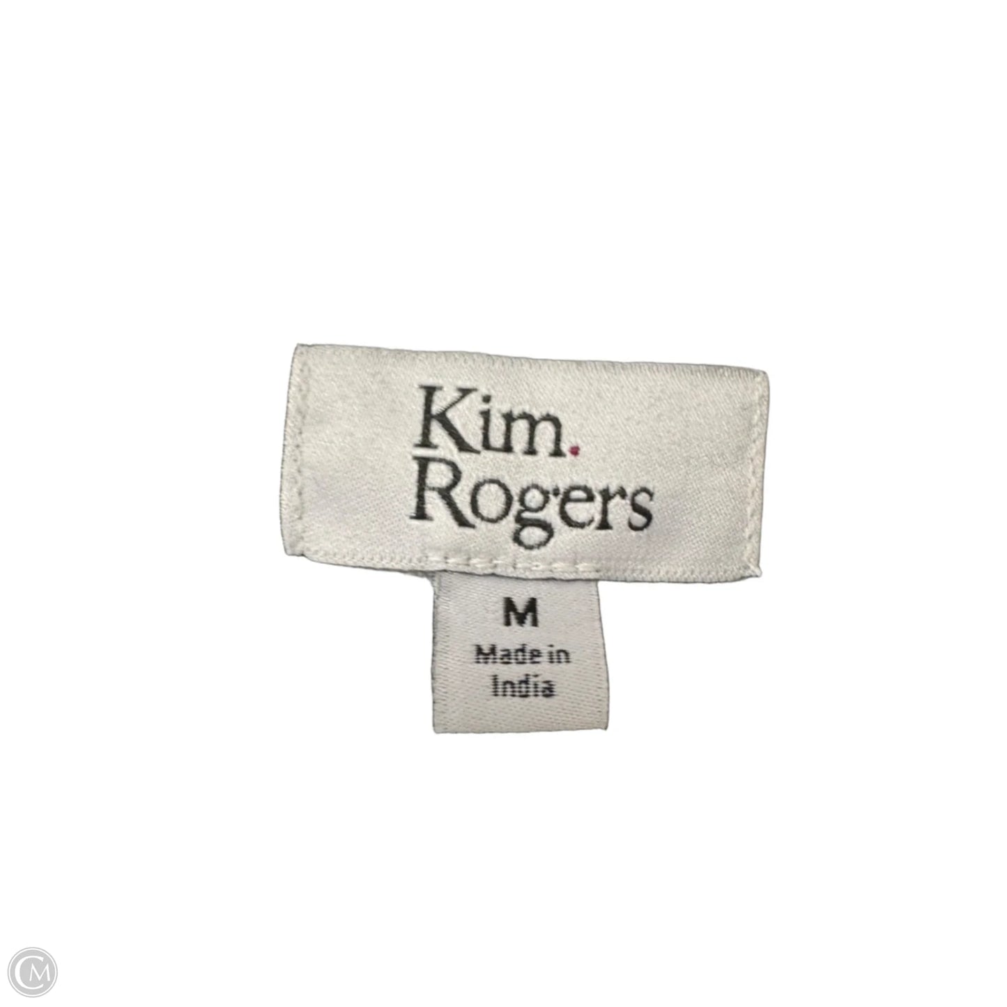 Top Long Sleeve By Kim Rogers In Black & White, Size: M