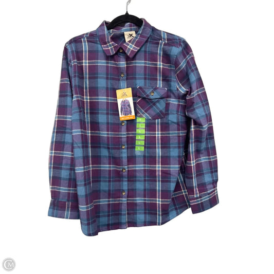 Top Long Sleeve By Zero Xposure In Blue & Purple, Size: L
