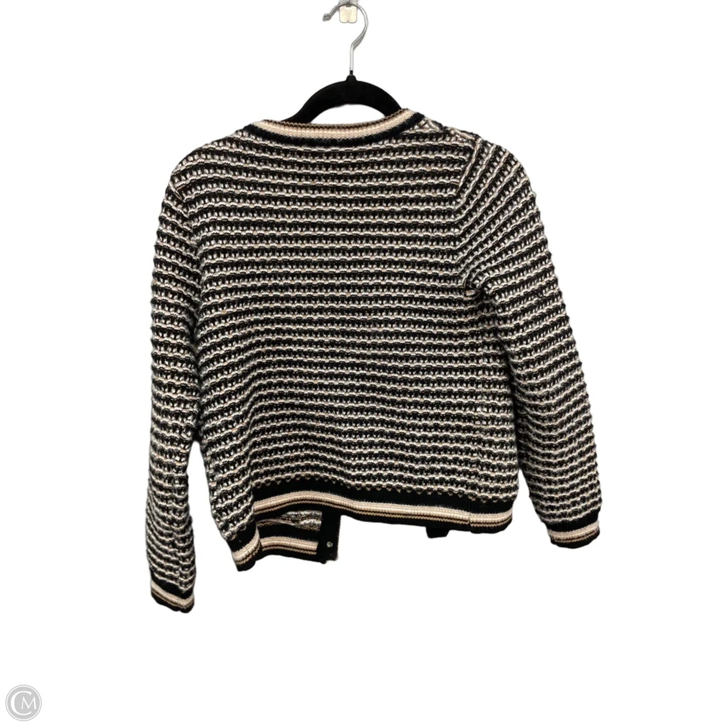 Sweater Cardigan By Nanette By Nanette Lepore In Black & Cream, Size: Xs