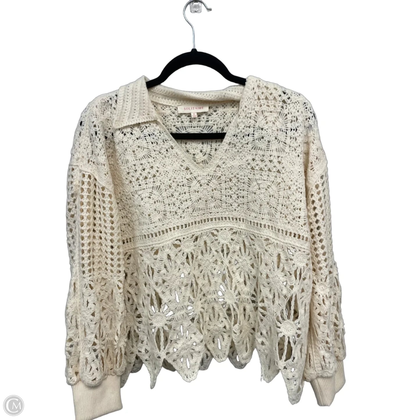 Sweater By Solitaire In Cream, Size: S