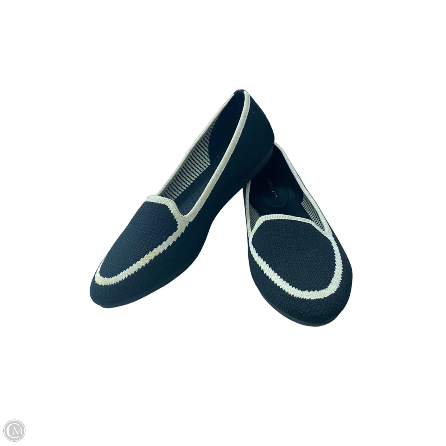 Shoes Flats By Kelly And Katie In Black & Cream, Size: 7.5