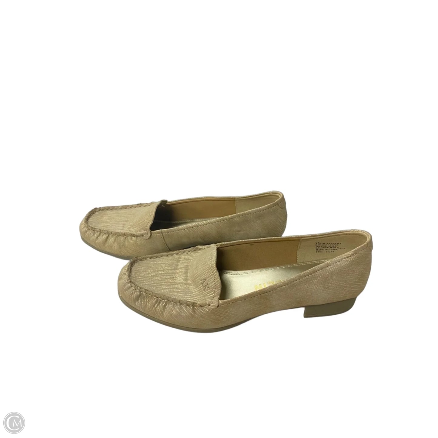 Shoes Flats By Anne Klein In Brown & Gold, Size: 7.5