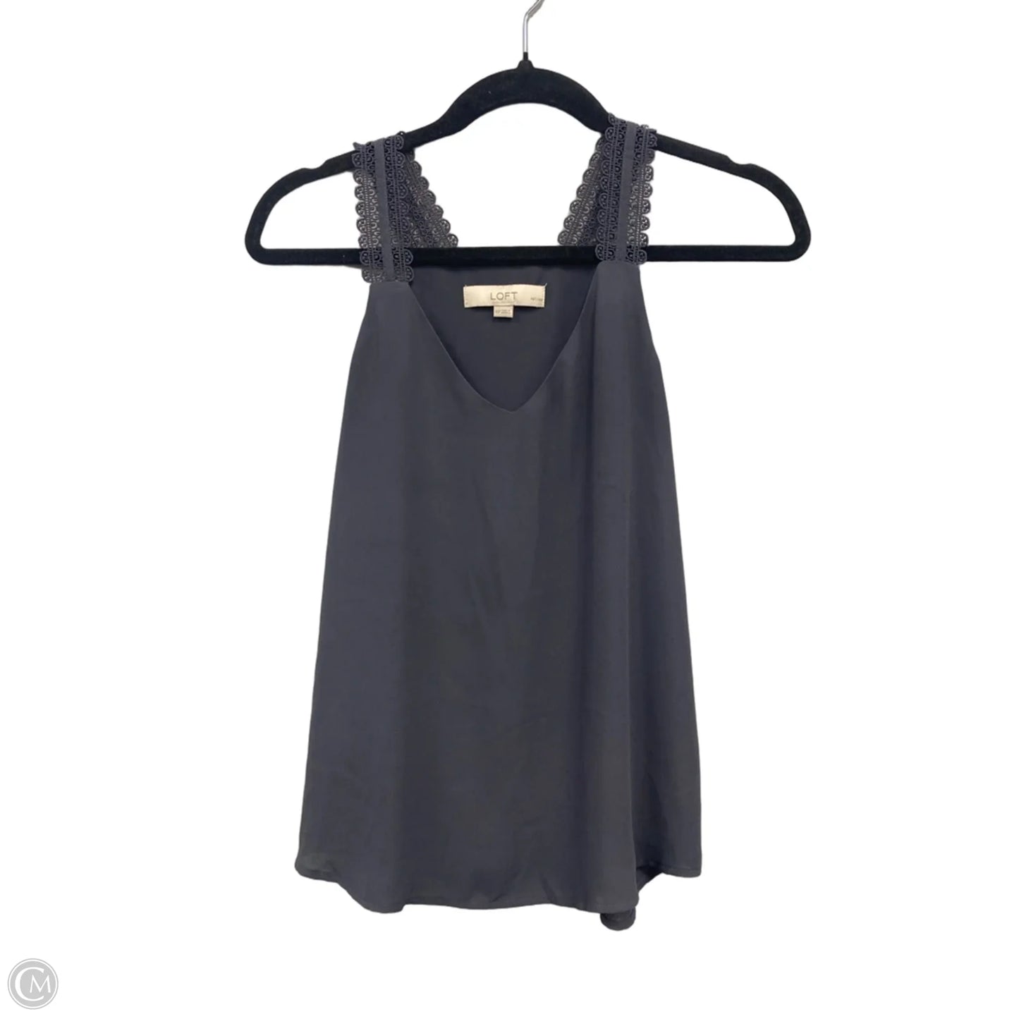 Blouse Sleeveless By Loft In Grey, Size: Xsp