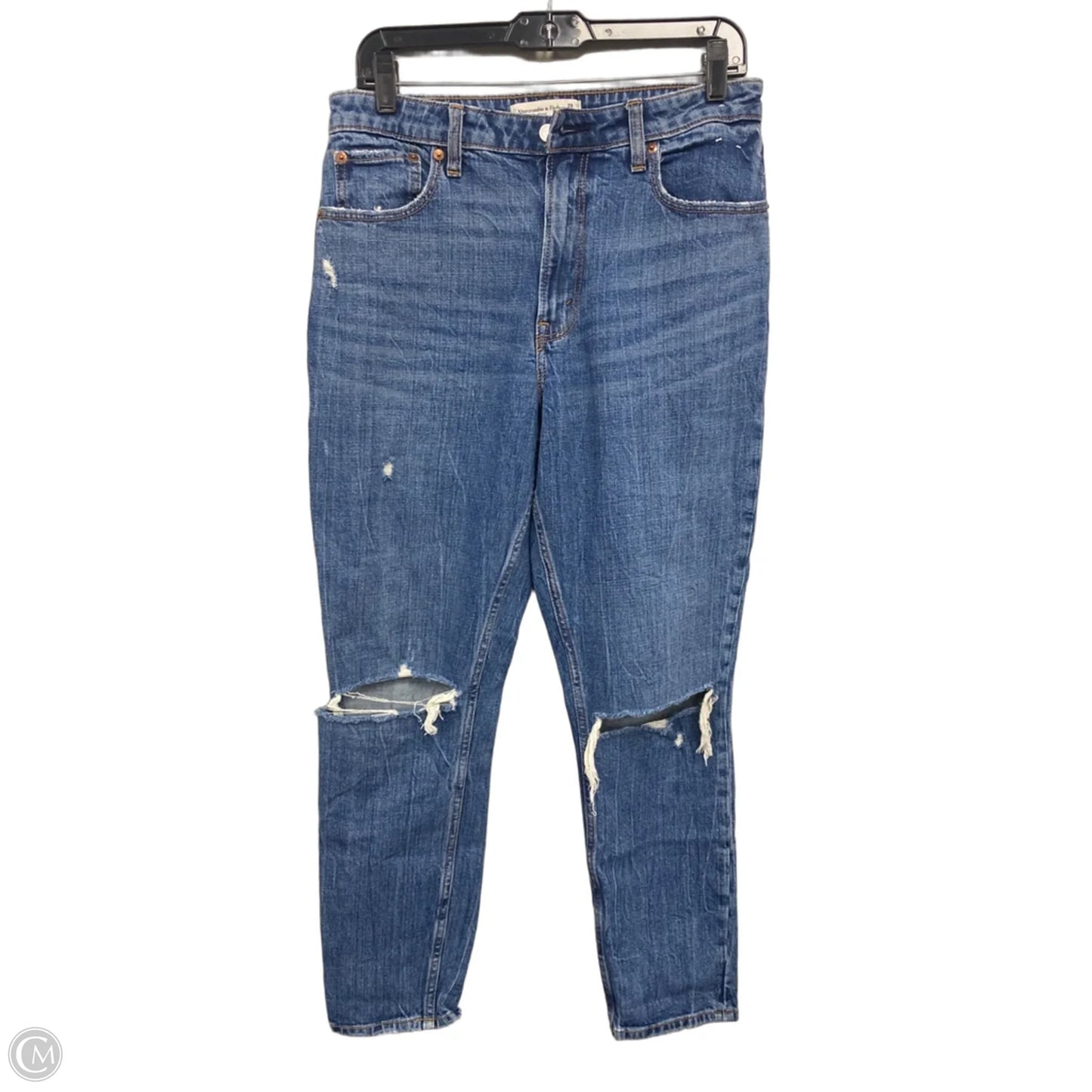 Jeans Skinny By Abercrombie And Fitch In Blue Denim, Size: 8