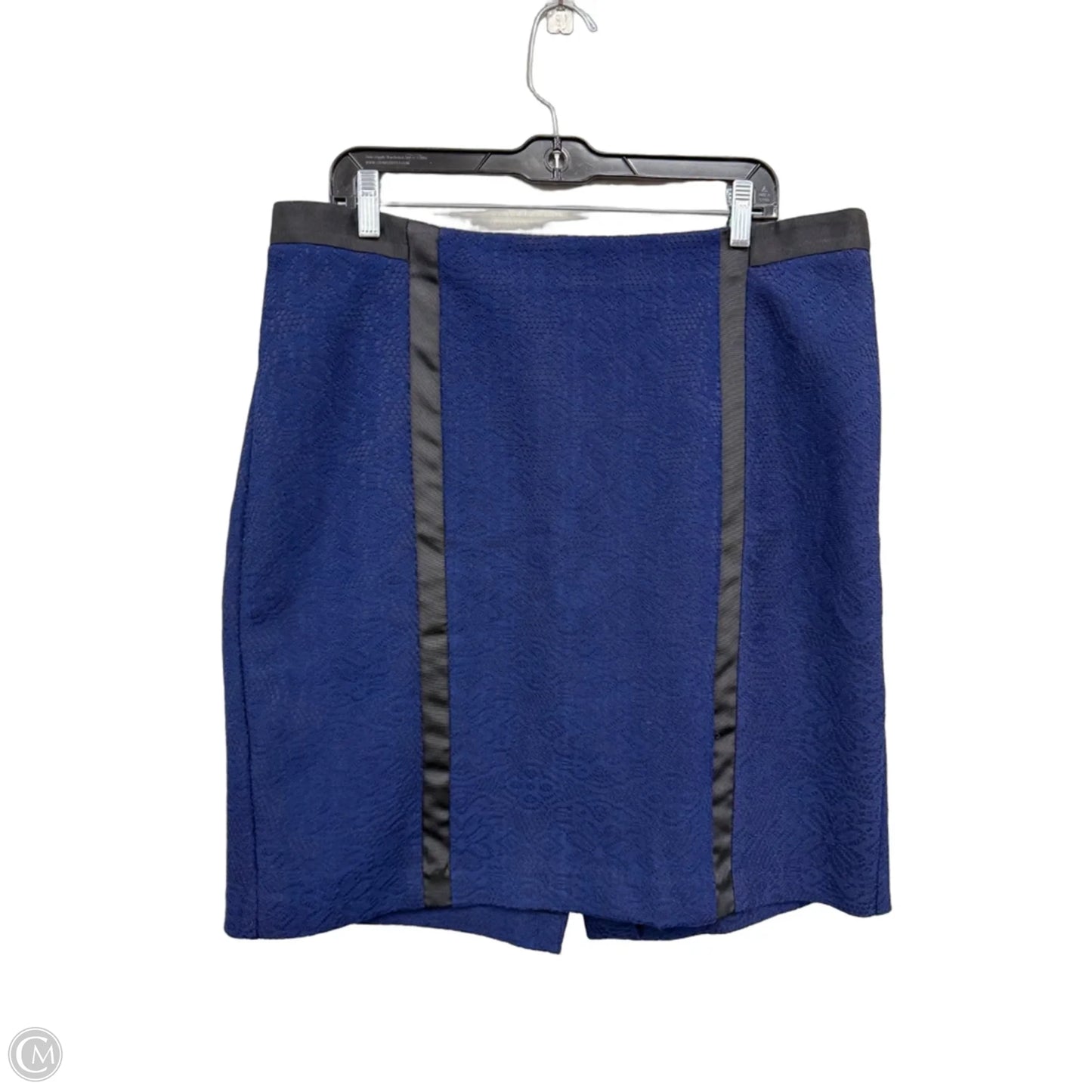 Skirt Midi By New York And Co In Black & Blue, Size: 18