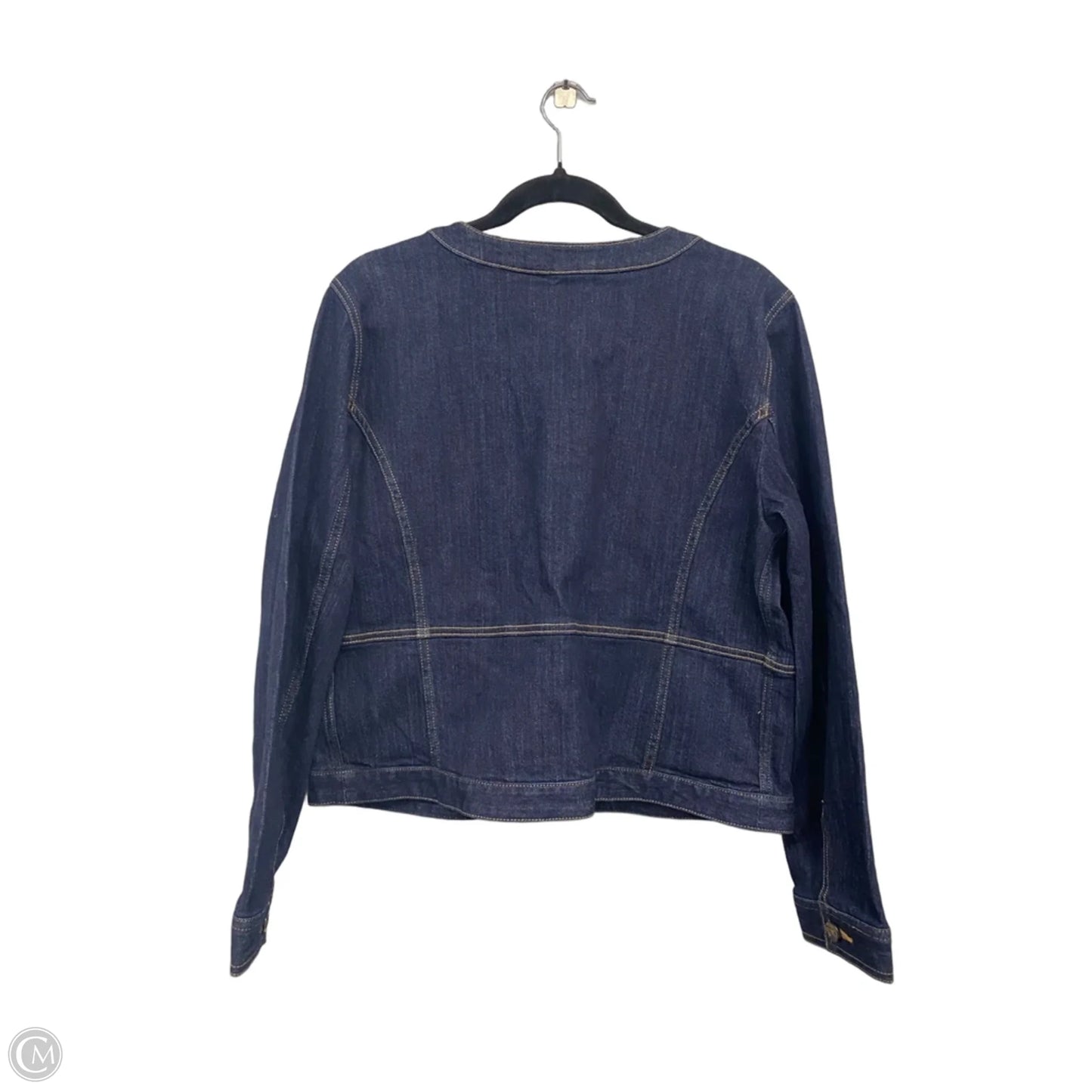 Jacket Denim By Talbots In Blue Denim, Size: L