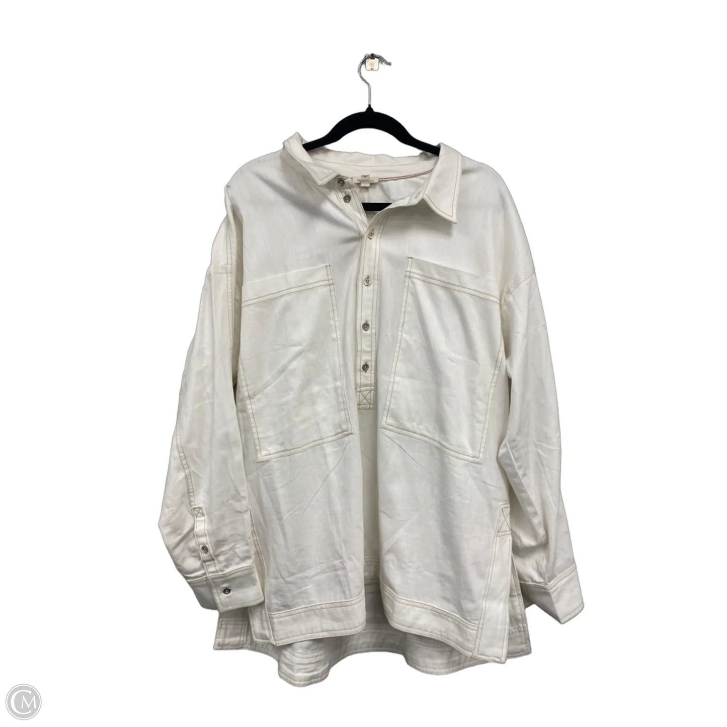 Tunic Long Sleeve By Pilcro In White, Size: L