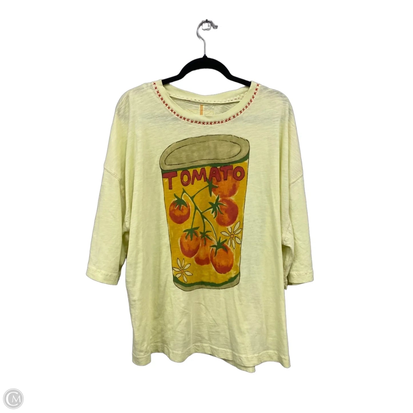 Top Short Sleeve By We The Free In Orange & Yellow, Size: Xl
